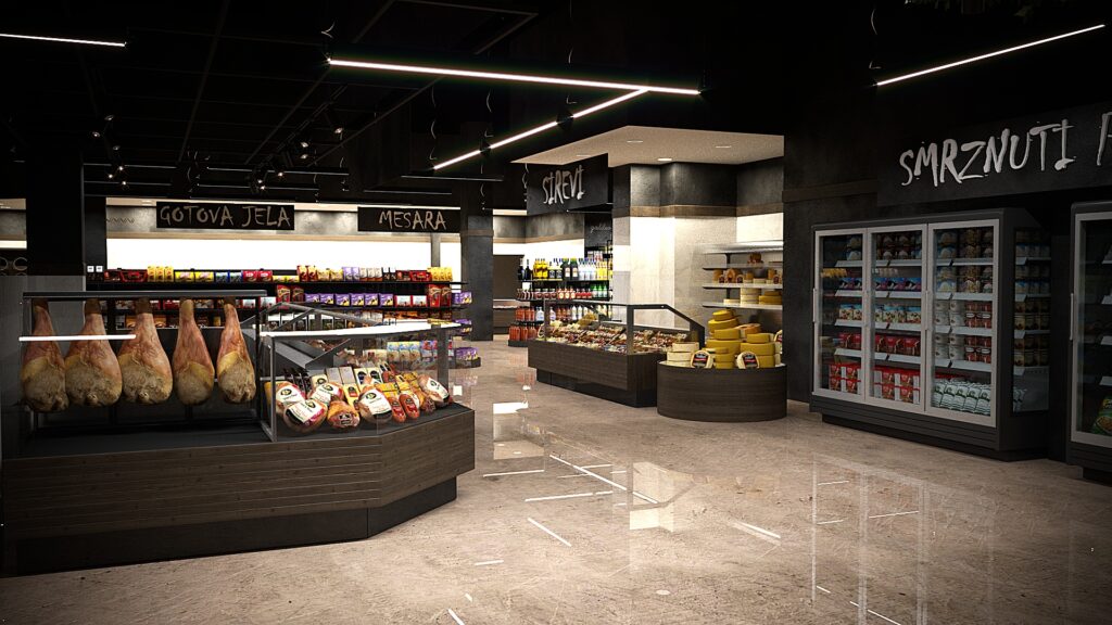 Aroma marketi — projektovanje enterijera marketa